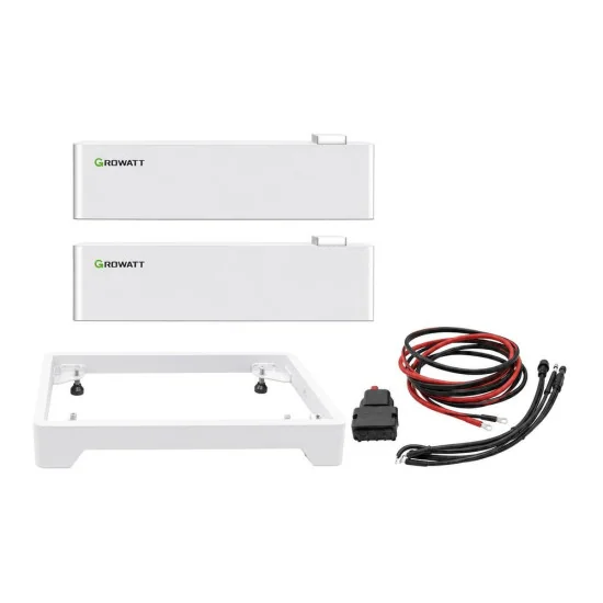 Kit 2 x Battery Growatt AXE 5.0 L C1 LiFePo4, 5 kWh + Base and connection cables - 10 kWh