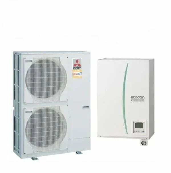 Hydrobox water-water heat pump Mitsubishi Electric Zubadan ERSC-VM2D+PUHZ-SHW112YHA 11.2 kW - compact
