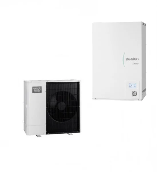 Heat pump Mitsubishi Electric Ecodan Power Reverse Hydrobox Reversible ERSF-VM2E+PUZ-SWM80VAA 8 kW